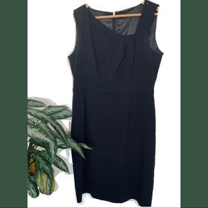 Elie Tahari - Asymmetrical Neckline Sheath Dress